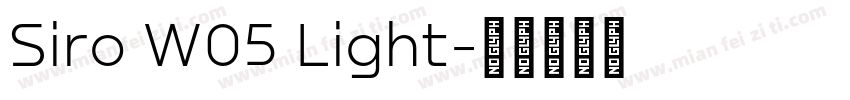 Siro W05 Light字体转换